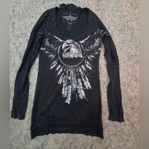 Affliction | Eagle‎ Dream Catcher | Long Sleeve Top | Size Medium